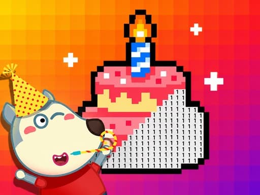Wolfoo Birthday Pixel Art