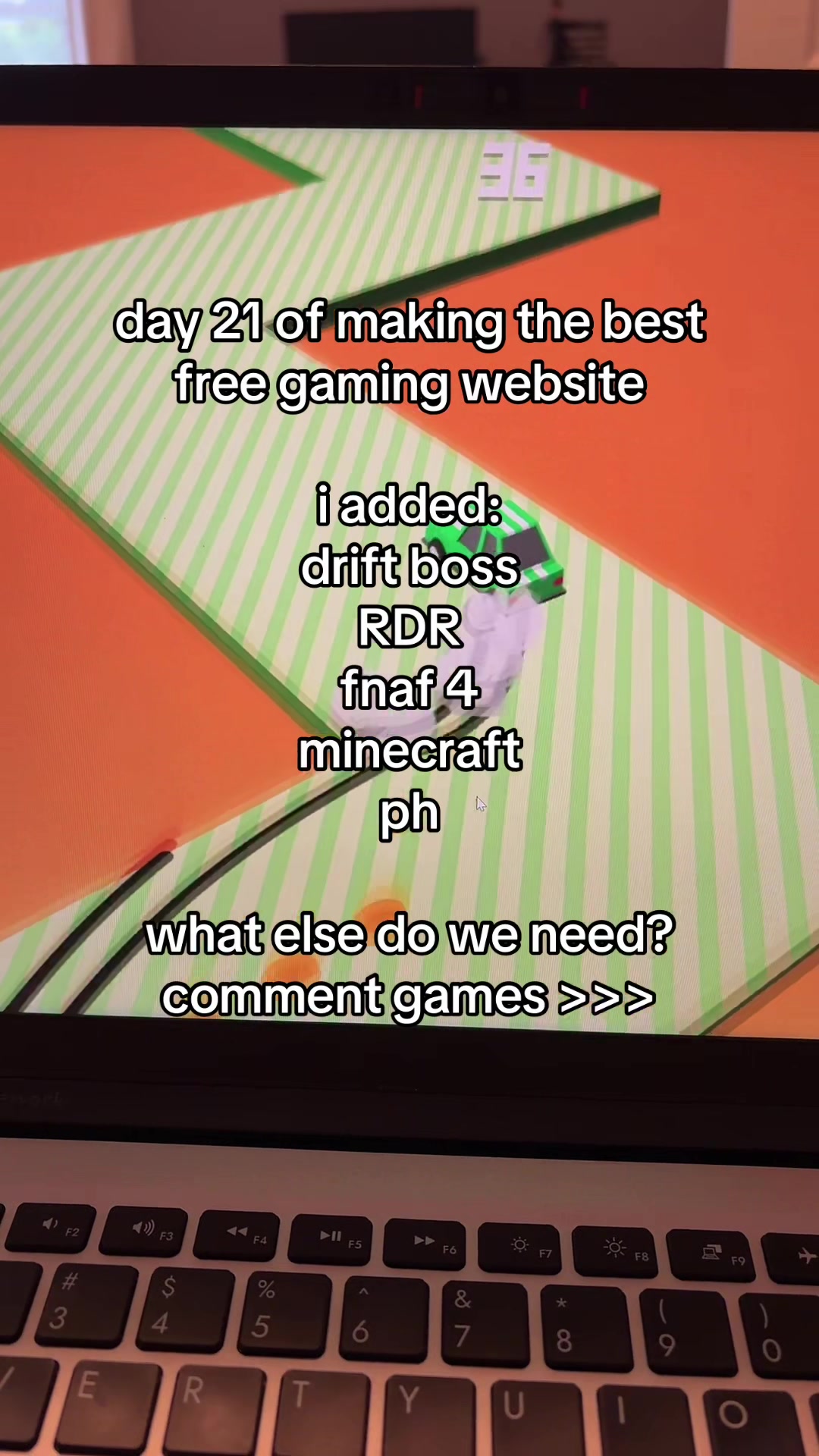day 21!! we just keep adding more! let me know what else you guys want :) #freegames #summergames #game #website #fyp